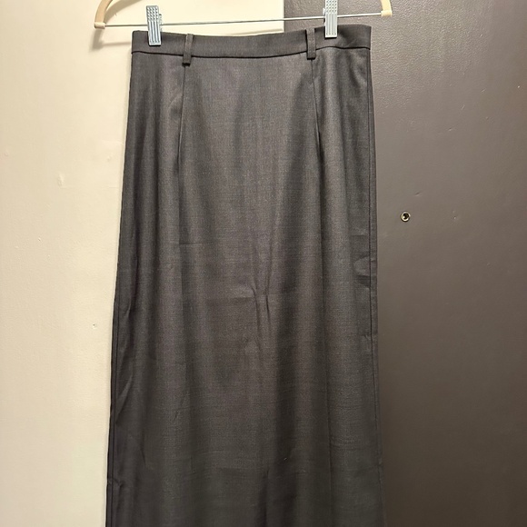 Tageechita - BACK SLIT SMOOTH FLAT SKIRT M / Dark Gray - Picture 3 of 5